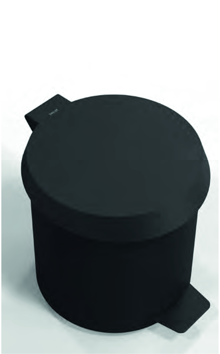 Frost PEDALEIMER 250, Höhe:253mm, schwarz matt/schwarz matt-N3001-B