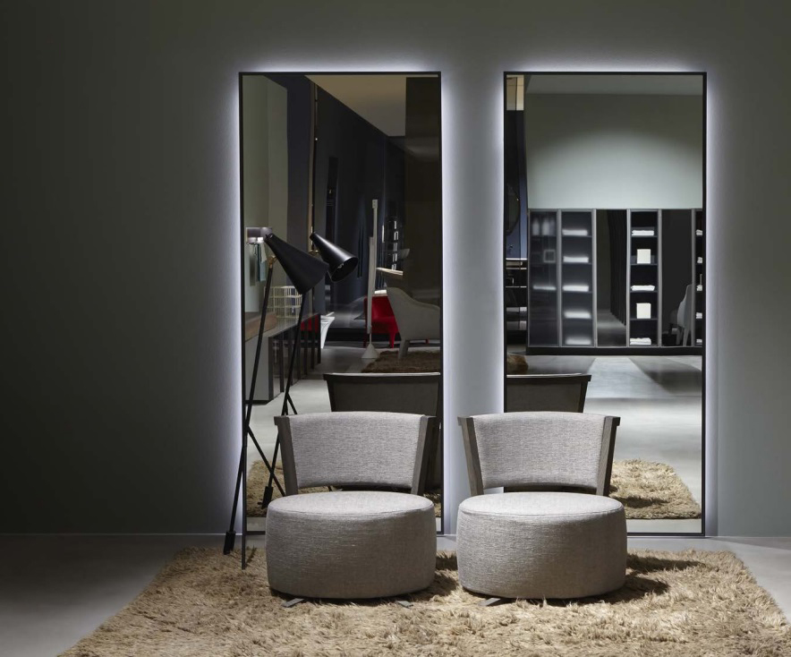 antoniolupi BESPOKE rechteckiger LED-Spiegel, Höhe: 210cm, Breite: 54cm, Lichtfarbe: 4000K, neutralweiß-BSK210W54-4000