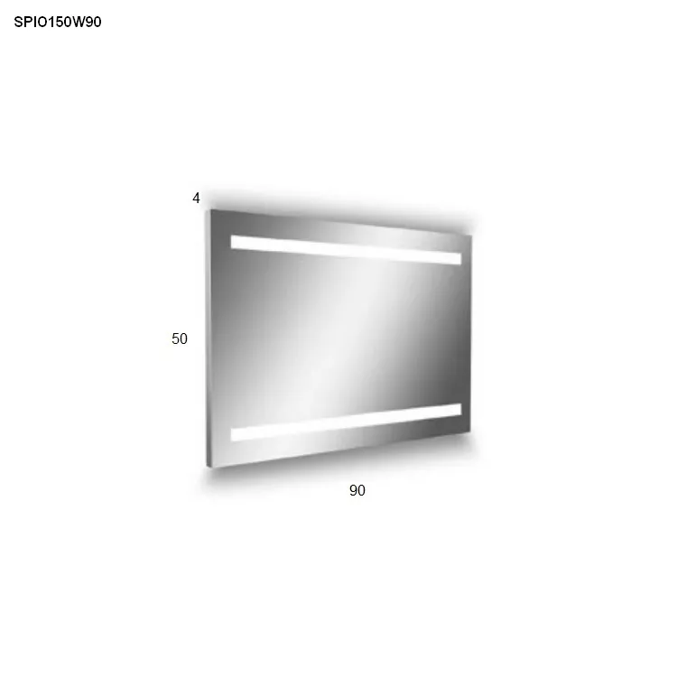 antoniolupi SPIO rechteckiger LED-Spiegel, H:50cm, B:90cm, Lichtfarbe:3000K, warmweiß-SPIO150W90_3000