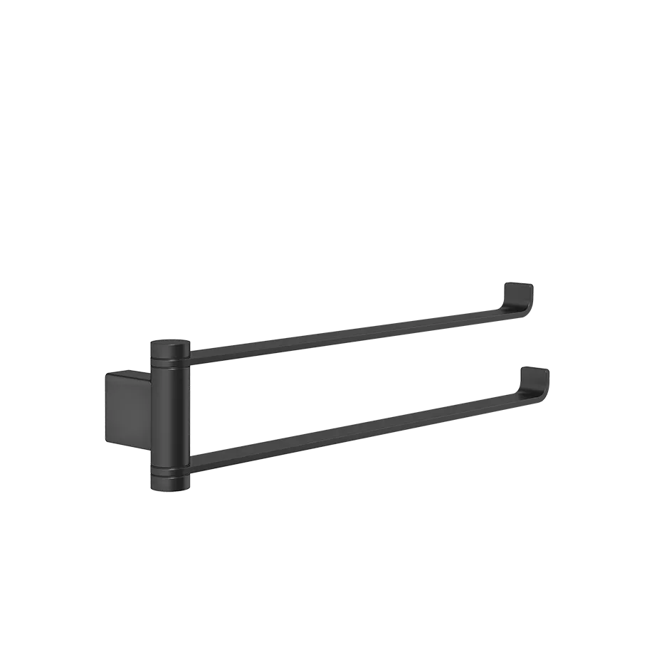 Gessi EMPORIO Handtuchhalter zur Wandmontage, doppelt, schwenkbar, Breite: 38,3cm, oberer Arm: 30,8cm, unterer Arm: 32,8cm, schwarz matt - 63617299 Gessi EMPORIO Handtuchhalter zur Wandmontage, doppelt, schwenkbar, Breite: 38,3cm, oberer Arm: 30,8cm, unterer Arm: 32,8cm, schwarz matt - 63617299