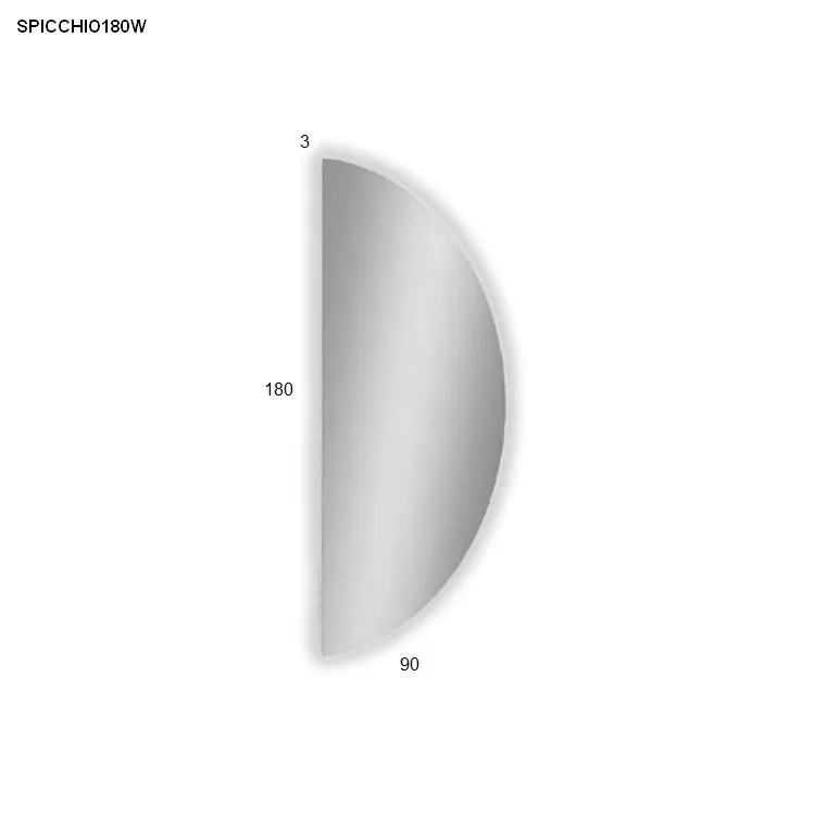 antoniolupi SPICCHIO halbrunder LED-Spiegel, H:180cm, B:90cm, Lichtfarbe: 4000K, neutralweiß-SPICCHIO180W-4000-SX