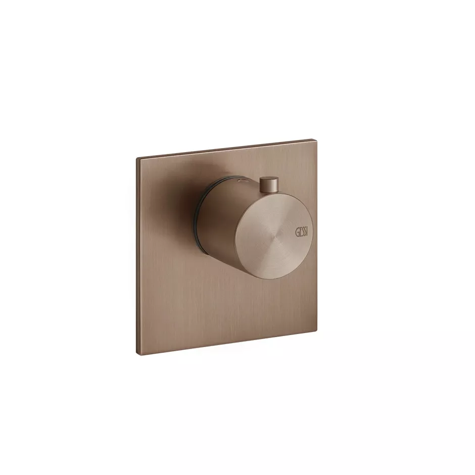 Gessi 316 Außenteil für Hochleistungthermostat mit Temperaturregulierung ohne Absperrung zur Wandmontage, kupfer gebürstet PVD - 54554708 Gessi 316 Außenteil für Hochleistungthermostat mit Temperaturregulierung ohne Absperrung zur Wandmontage, kupfer gebürstet PVD - 54554708
