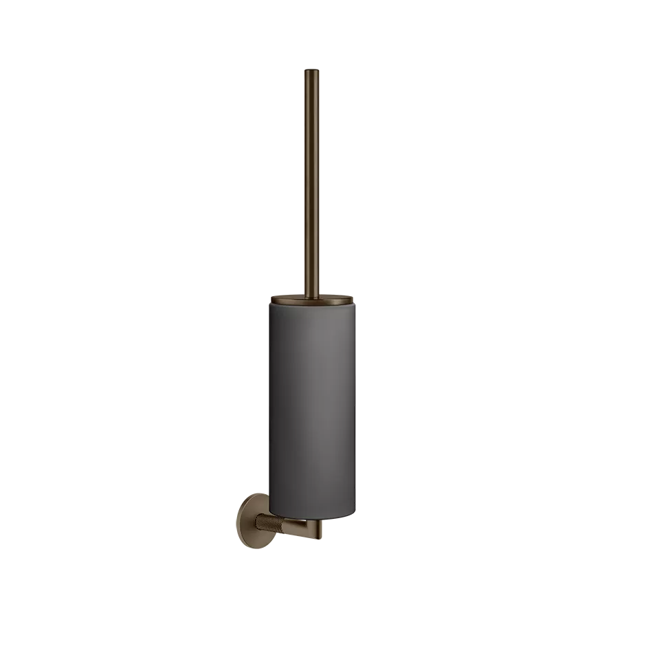 Gessi ANELLO WC-Bürstengarnitur zur Wandmontage, mit schwarzem Behälter, coffee bronze gebürstet PVD - 63720761 Gessi ANELLO WC-Bürstengarnitur zur Wandmontage, mit schwarzem Behälter, coffee bronze gebürstet PVD - 63720761