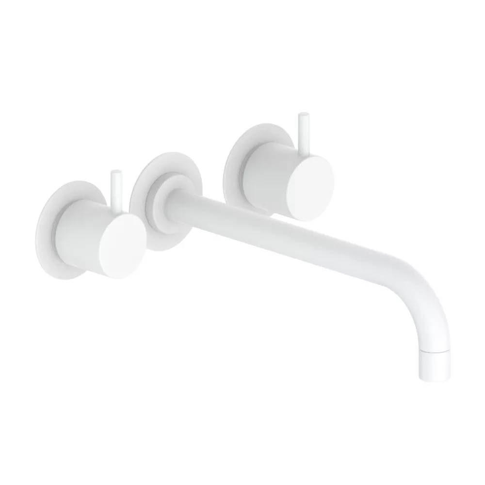 vola 1521 Unterputz-Waschtisch-Zweigriffmischer, Ausladung:225mm, Hebel:25mm, weiß matt-1521-28