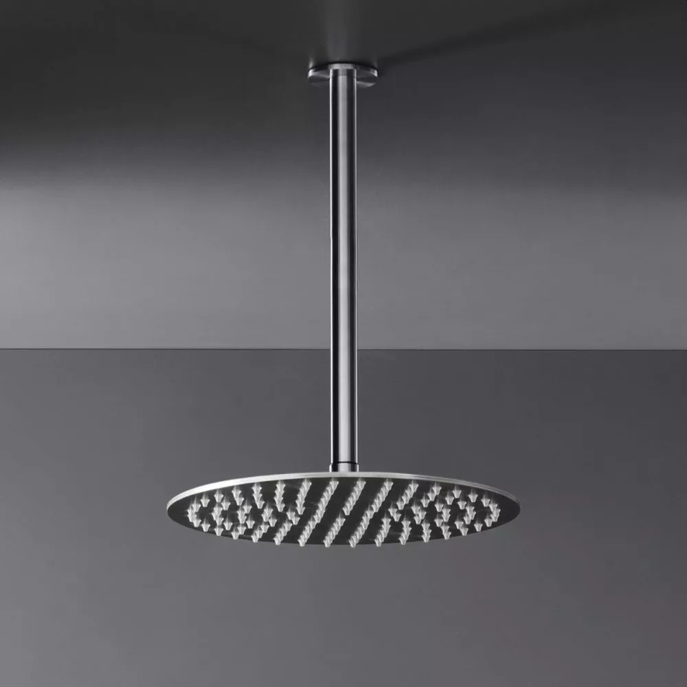 ceadesign MILO360 Wand-Brause-Thermostat mit 2-Wege-Umstellung, Stabhandbrause und Deckenregenbrause FRE35, edelstahl satiniert