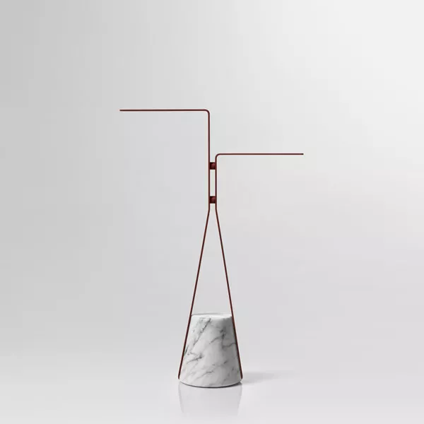 antoniolupi HALO Handtuchständer mit Basis aus Naturstein, 43x16x64cm-HALO3A-5