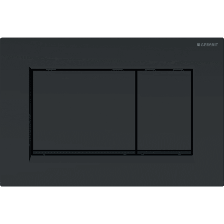 Geberit Betätigungsplatte Sigma30, für 2-Mengen-Spülung: schwarz matt lackiert, easy-to-clean-beschichtet, schwarz-115883161