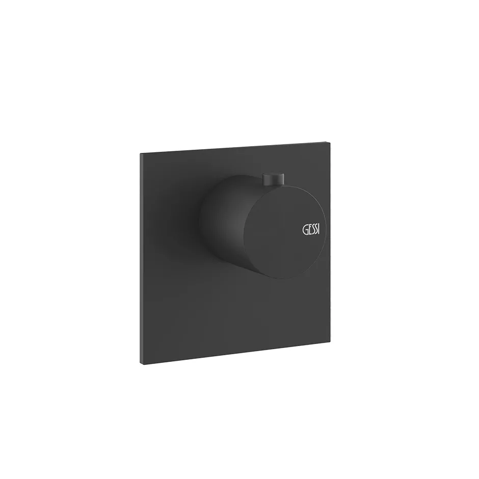 Gessi 316 Außenteil für Hochleistungthermostat mit Temperaturregulierung ohne Absperrung zur Wandmontage, schwarz matt - 54554299