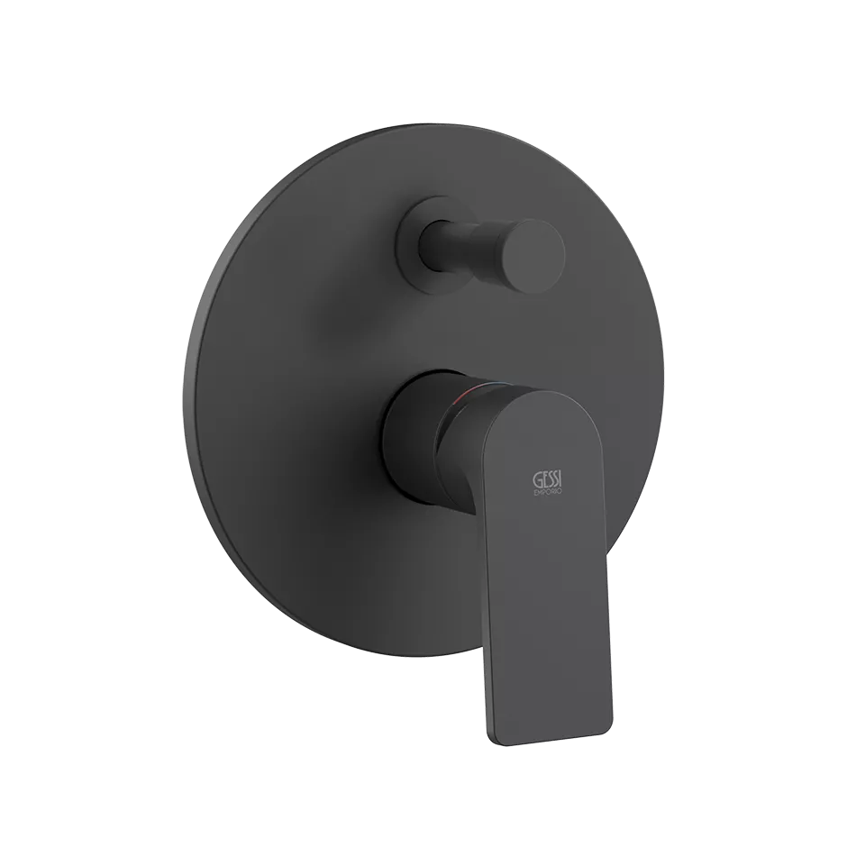 Gessi VIA BIGLI Fertigmontageset für Unterputz-Einhebelmischer für die Dusche/Wanne, mit automatischem 2-Wege-Umsteller zum Ziehen, Durchmesser Kartusche: 35mm, schwarz matt - 62134299 Gessi VIA BIGLI Fertigmontageset für Unterputz-Einhebelmischer für die Dusche/Wanne, mit automatischem 2-Wege-Umsteller zum Ziehen, Durchmesser Kartusche: 35mm, schwarz matt - 62134299