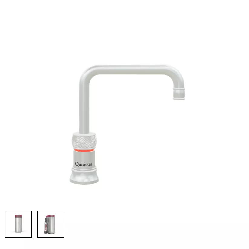 Quooker Classic Nordic Square Kalt- und Kochendwasserspender für Warm+Kaltwasseranschluss-22+CNSRVSCUBE