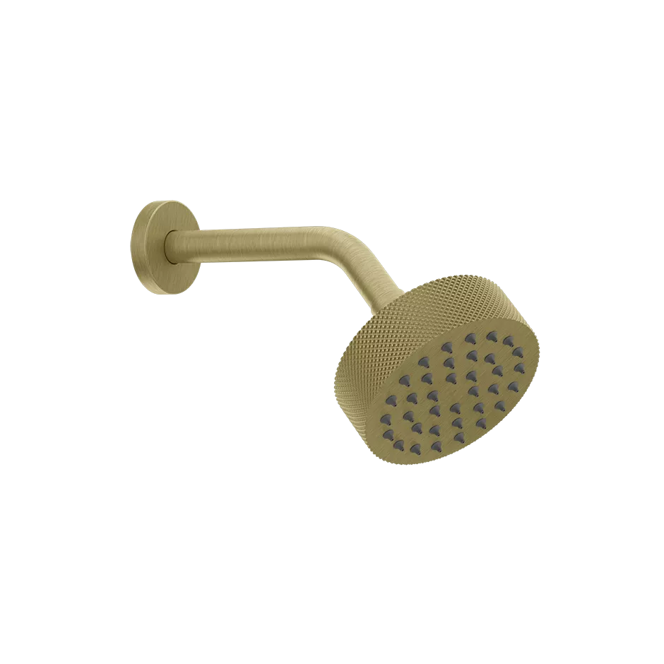 Gessi ANELLO schwenkbare Antikalk-Kopfbrause zur Wandmontage, Durchmesser: 118mm, mit Gelenk und Wandarm 225mm, Funktion: Regen, 1/2 Anschluss, bei 3 bar Druck ca. 9 l/min, Oberfläche Diamantato, messing gebürstet PVD - 63354727 Gessi ANELLO schwenkbare Antikalk-Kopfbrause zur Wandmontage, Durchmesser: 118mm, mit Gelenk und Wandarm 225mm, Funktion: Regen, 1/2 Anschluss, bei 3 bar Druck ca. 9 l/min, Oberfläche Diamantato, messing gebürstet PVD - 63354727