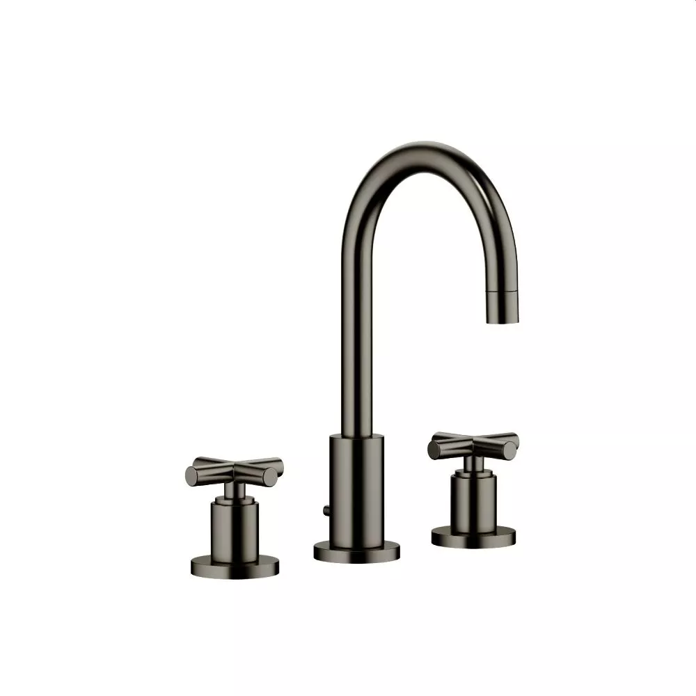 Dornbracht TARA Waschtisch-Dreilochbatterie mit Ablaufgarnitur, dark platinum matt-20710892-99