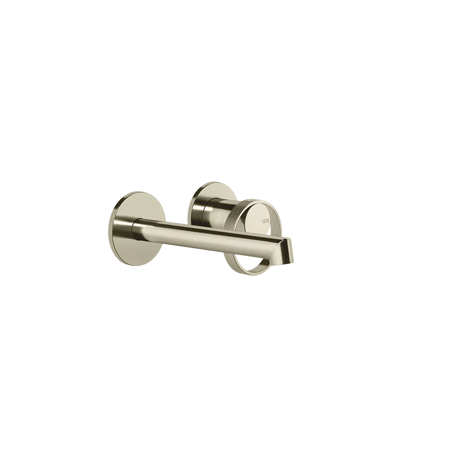 Gessi ANELLO Außenteil für Waschtisch-Einhebelmischer mit Auslauf zur Wandmontage, Ausladung: 130-160mm, mit einzelnen Rosetten 65mm, ohne Ablaufgarnitur, nickel PVD - 63381720 Gessi ANELLO Außenteil für Waschtisch-Einhebelmischer mit Auslauf zur Wandmontage, Ausladung: 130-160mm, mit einzelnen Rosetten 65mm, ohne Ablaufgarnitur, nickel PVD - 63381720