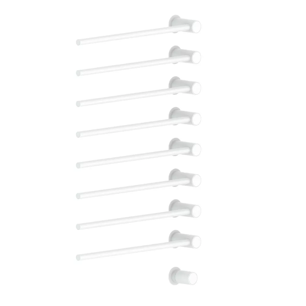 vola T39EL/8 Unterputz-Handtuchwärmer für Elektroanschluss, Breite:555mm, mit 8 Heizstäben, weiß matt-T39EL/8-28