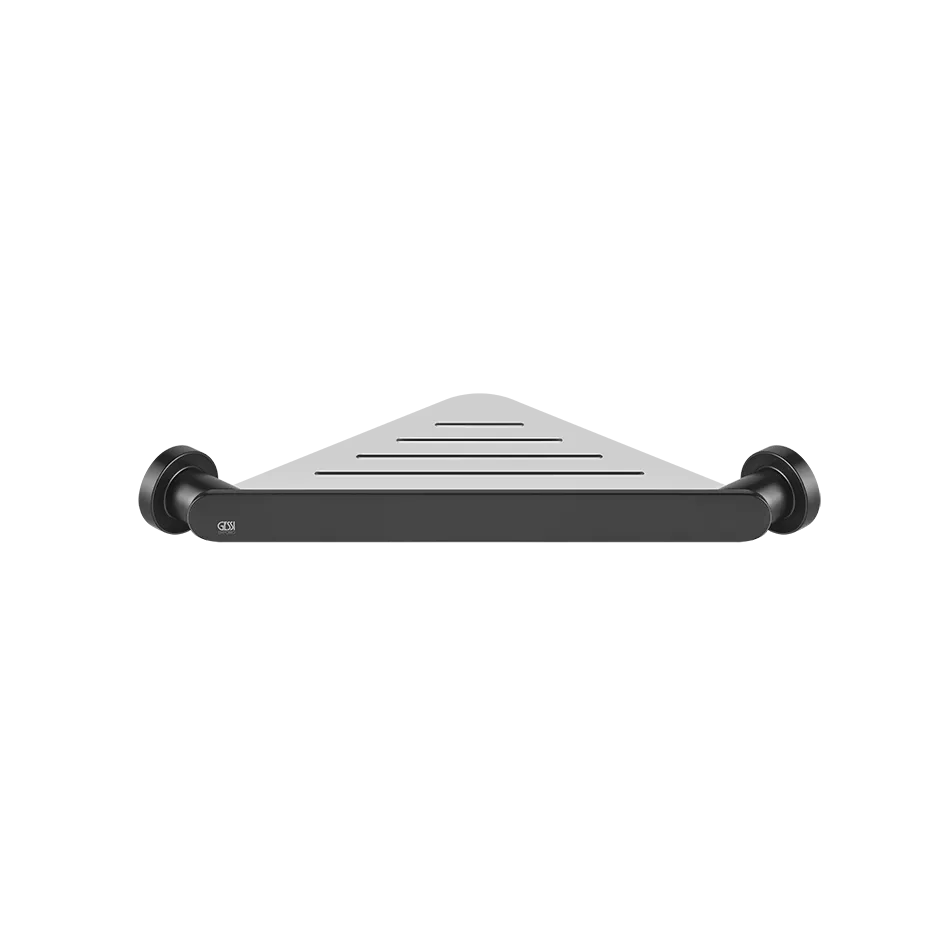 Gessi EMPORIO Ablage zur Wandmontage, eckig, schwarz matt - 38861299 Gessi EMPORIO Ablage zur Wandmontage, eckig, schwarz matt - 38861299