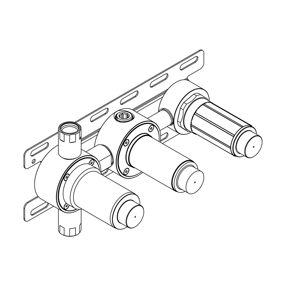 cea Unterputz-Einbauteil-Thermostat mit 2/3-Wege-Umstellung und Auslaufmuffe rechts-UCS25