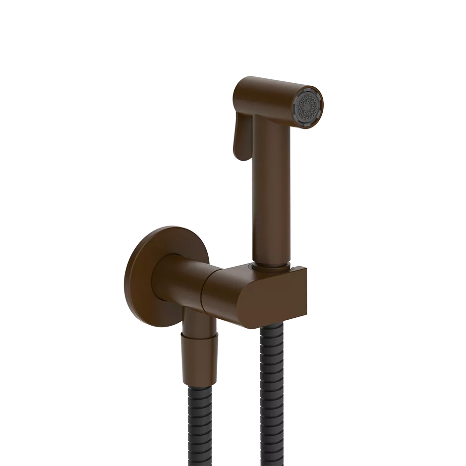 Gessi ANELLO Hygiene-Shut-Off-Handbrause zur Wandmontage, 1-Strahl, mit Brausehalter inklusive Kaltwasserabsperrung und Wandanschlussbogen, 1/2 Anschluss, dunkles bronze - 45226845 Gessi ANELLO Hygiene-Shut-Off-Handbrause zur Wandmontage, 1-Strahl, mit Brausehalter inklusive Kaltwasserabsperrung und Wandanschlussbogen, 1/2 Anschluss, dunkles bronze - 45226845