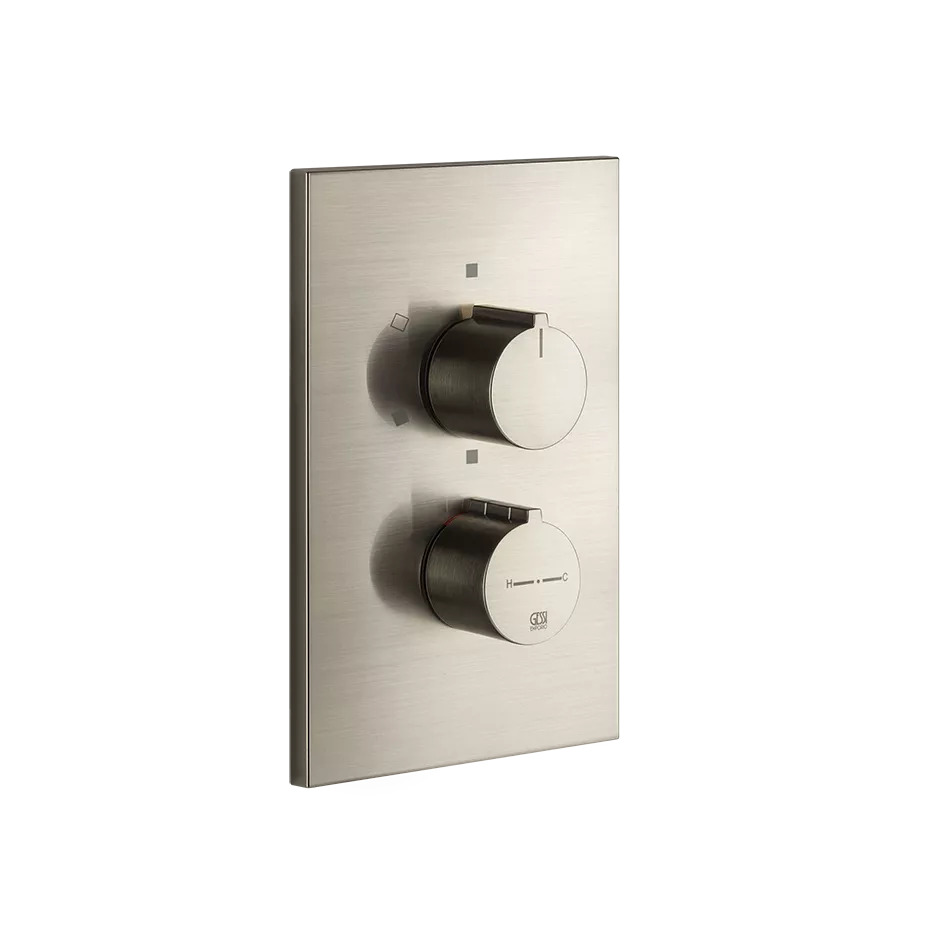 Gessi EMPORIO Außenteil für Thermostat zur Wandmontage, 3-Wege Umlenkkartusche, nur separat anzusteuern, mit rechteckiger Platte, Thermostatkartusche, Filter, Vorabsperrung und Rückflussverhinderer, Finox Optik - 38796149 Gessi EMPORIO Außenteil für Thermostat zur Wandmontage, 3-Wege Umlenkkartusche, nur separat anzusteuern, mit rechteckiger Platte, Thermostatkartusche, Filter, Vorabsperrung und Rückflussverhinderer, Finox Optik - 38796149