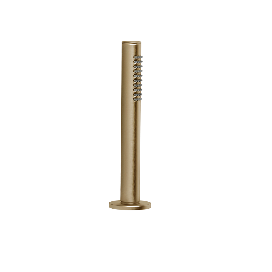 Gessi ANELLO herausziehbare Antikalk-Handbrause aus Metall, Brauseschlauchdurchführung, Schlauch 1,50m, ohne Rückholfeder, warmes bronze gebürstet PVD - 63327726