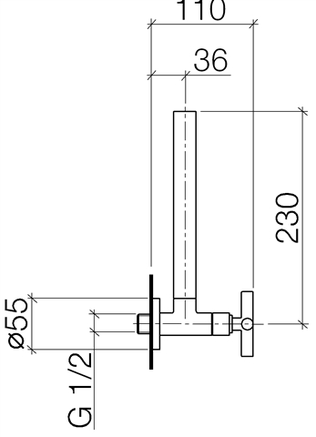 Dornbracht TARA Eckventil, messing gebürstet-22900892-28