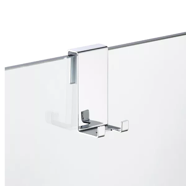 AVENARIUS Serie Universal Halter für Duschabtrennung, mit 2 Haken, für 6, 8, 10mm, chrom-9004596010