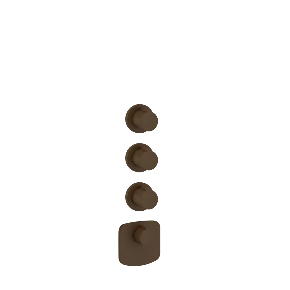 Gessi ANELLO Außenteil für Hochleistungsthermostat zur Wandmontage, 3-Wege, mit einzelnen Rosetten, dunkles bronze - 43236845 Gessi ANELLO Außenteil für Hochleistungsthermostat zur Wandmontage, 3-Wege, mit einzelnen Rosetten, dunkles bronze - 43236845