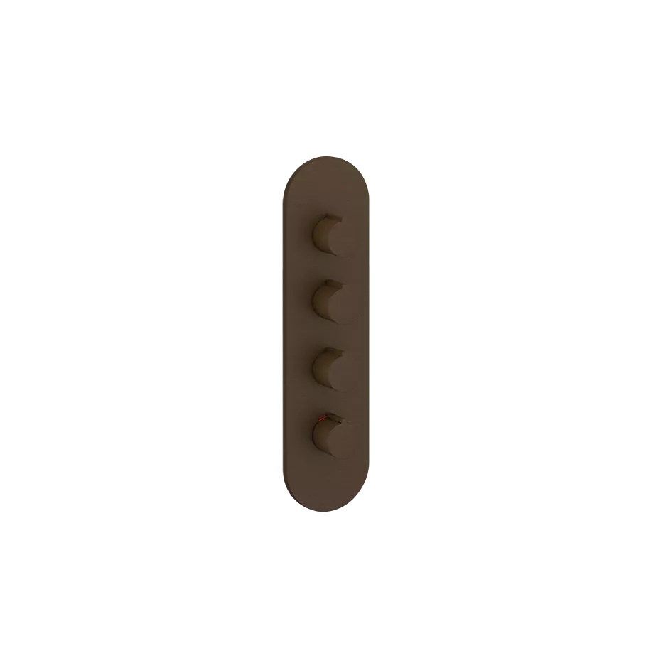 Gessi ANELLO Außenteil für Hochleistungsthermostat zur Wandmontage, 3-Wege, mit Abdeckplatte, Rückflussverhinderer und Wassermengenregulierung, dunkles bronze - 43066845 Gessi ANELLO Außenteil für Hochleistungsthermostat zur Wandmontage, 3-Wege, mit Abdeckplatte, Rückflussverhinderer und Wassermengenregulierung, dunkles bronze - 43066845