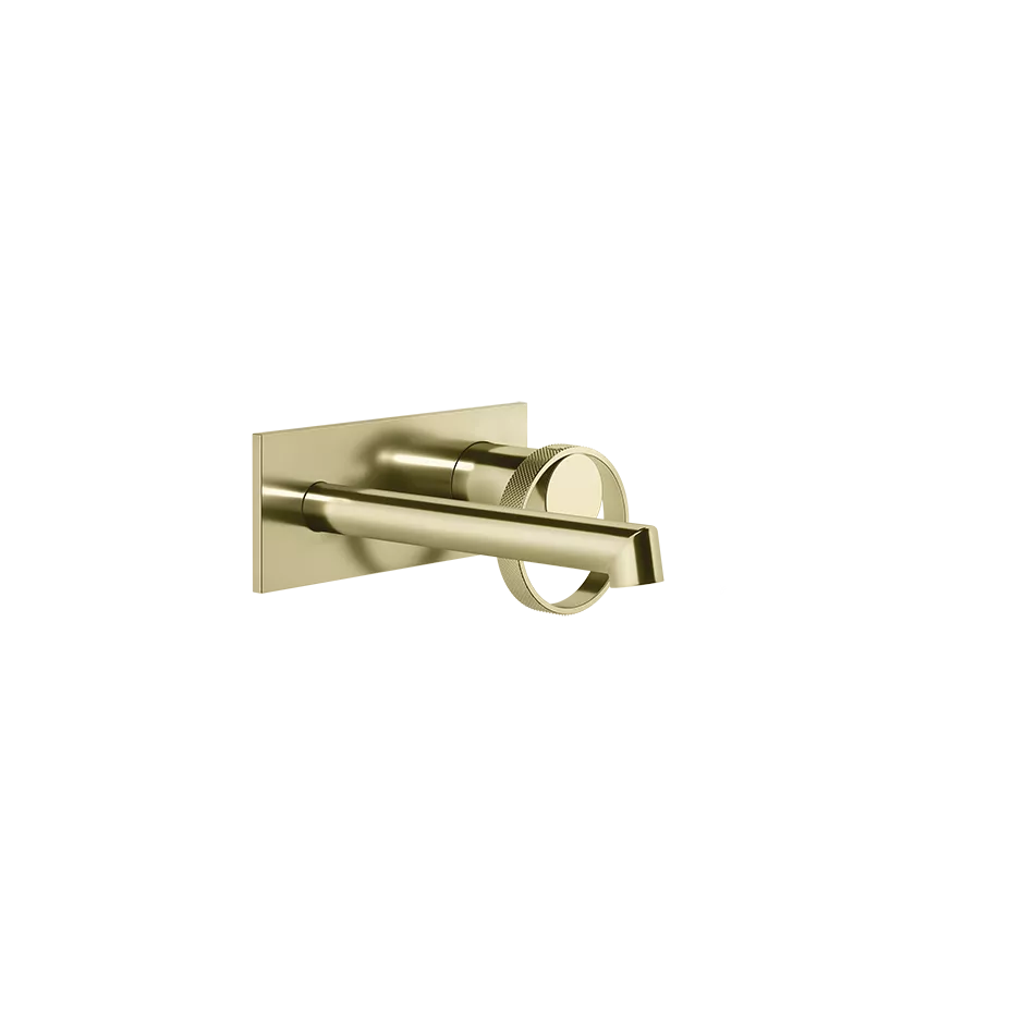 Gessi ANELLO Außenteil für Waschtisch-Einhebelmischer mit Auslauf zur Wandmontage, Ausladung: 130-160mm, mit rechteckiger Platte, ohne Ablaufgarnitur, messing PVD - 63388710 Gessi ANELLO Außenteil für Waschtisch-Einhebelmischer mit Auslauf zur Wandmontage, Ausladung: 130-160mm, mit rechteckiger Platte, ohne Ablaufgarnitur, messing PVD - 63388710
