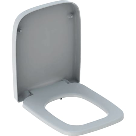 Geberit Renova Plan WC-Sitz eckiges Design, Befestigung von oben: Absenkautomatik=ja, Quick-Release-Scharniere=ja, Befestigung=von oben, weiß-500832001