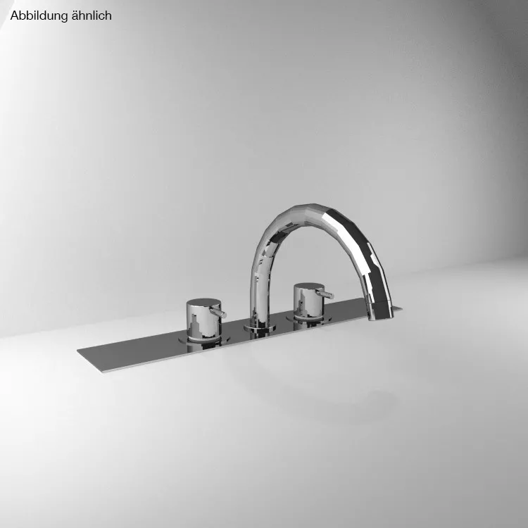vola BK8A Wannen-Zweigriffmischer für Fliesenbank, Ausladung:200mm, Hebel:25mm, chrom-BK8A-16