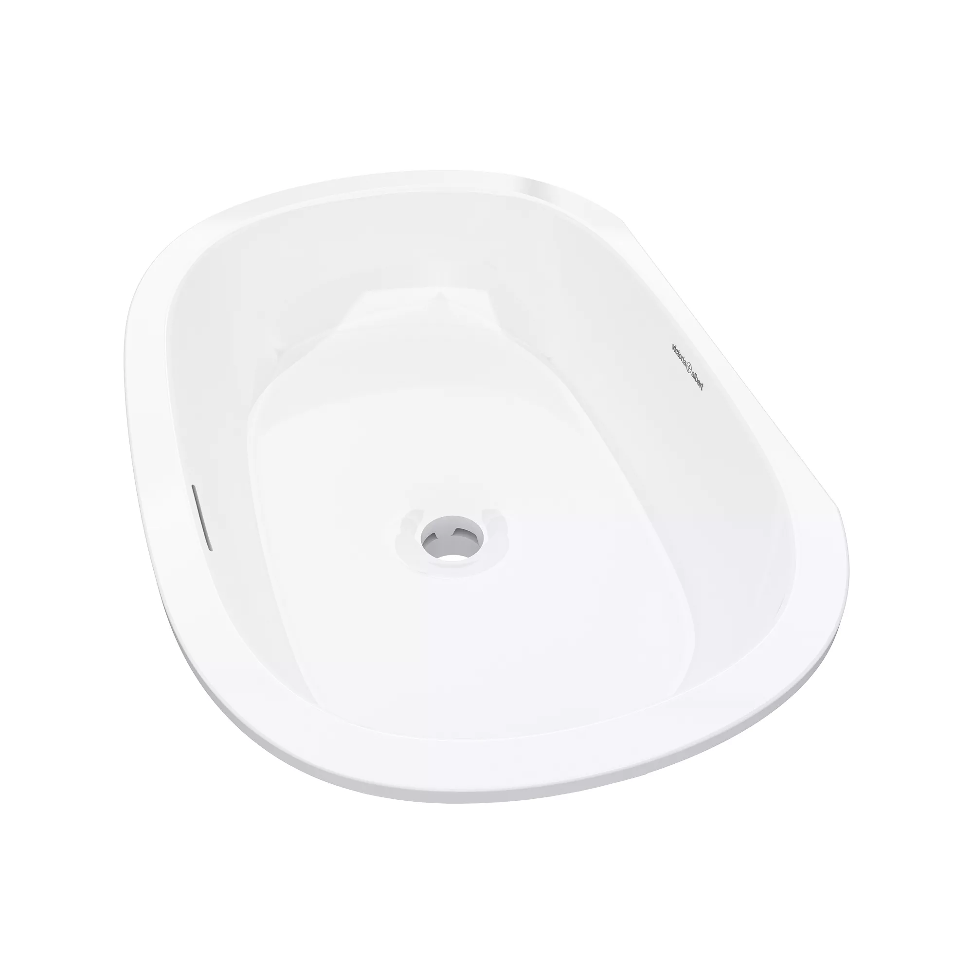 victoria + albert BARCELONA ovales Einbaubecken mit Überlauf, 56,9x37,6x17,1cm-UB-BAR-56-IO