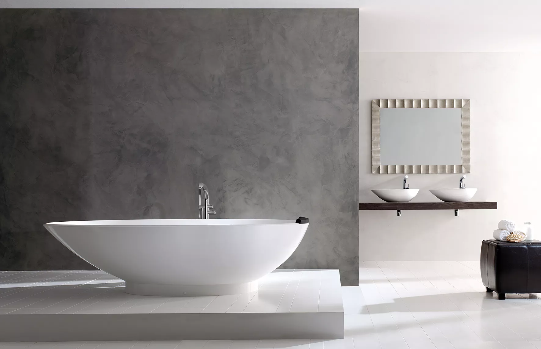 victoria + albert NAPOLI freistehende Badewanne, 190x85x50cm-NAP-N-SW-NO
