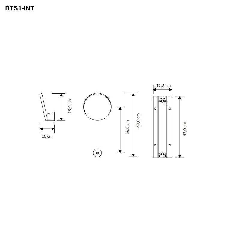 Tubes Radiatori DOTS elektrischer Handtuchwärmer, 1 Element, inklusive Einbauteil und Transformator-DTS1#DIV-C3-KIT-INC-INT