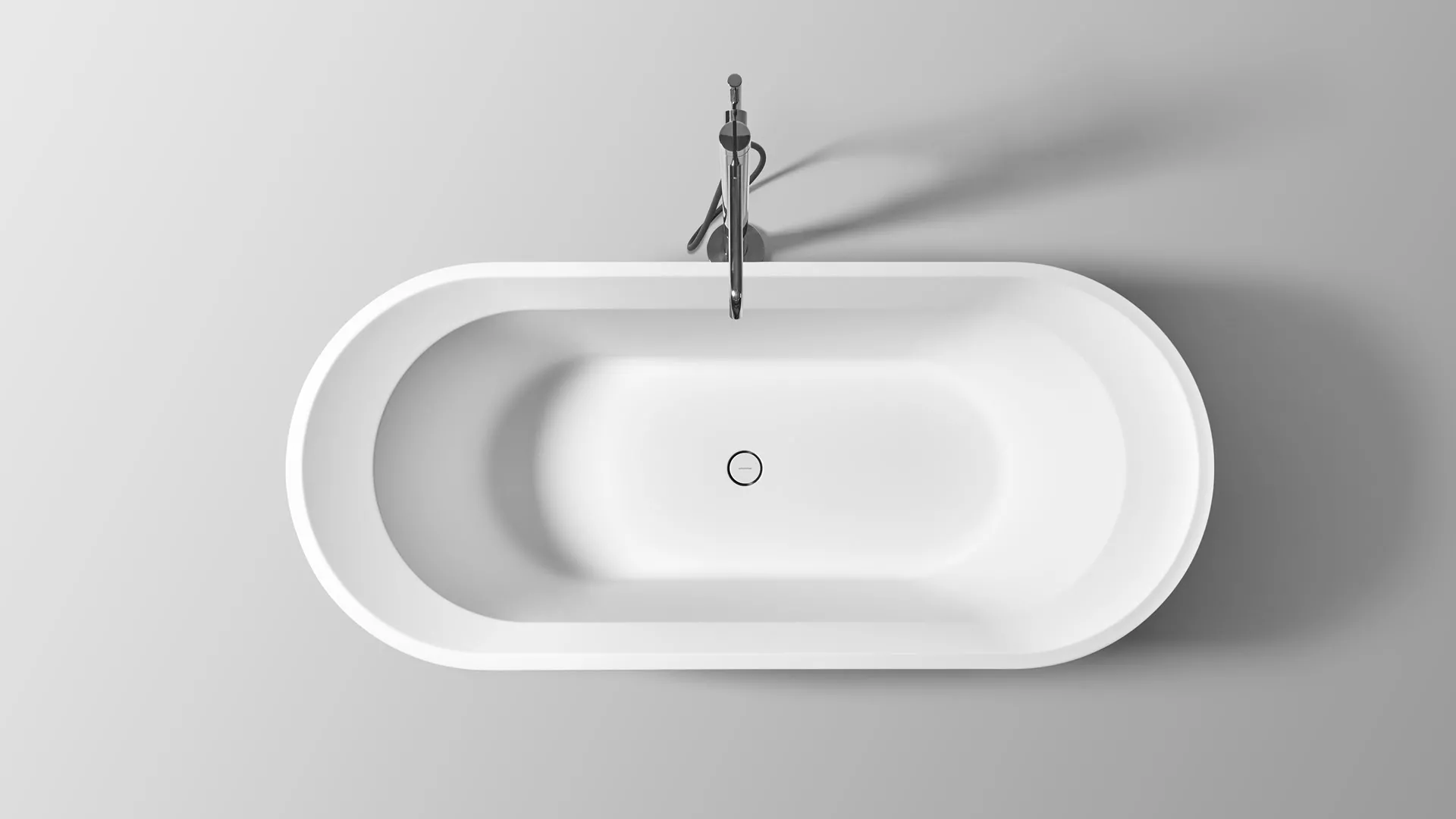 antoniolupi OASI freistehende Badewanne aus Cristalplant®, Breite: 168cm, Tiefe: 73cm, Höhe: 55cm, weiß matt-OASI10