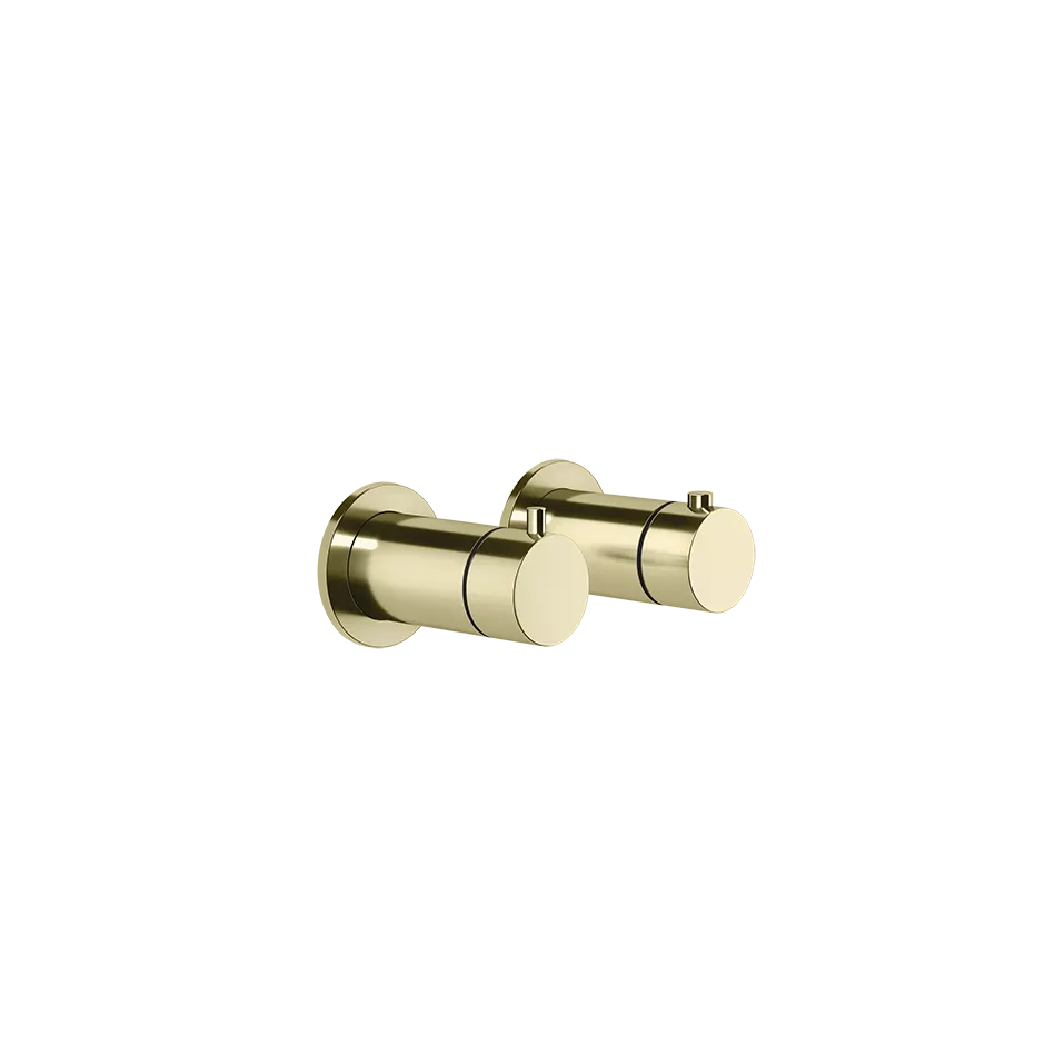 Gessi ANELLO Außenteil für Unterputz-Thermostat, 1-Weg, mit Thermostatkartusche, Rückflussverhinderer und einzelnen runden Rosetten, messing PVD - 63331710