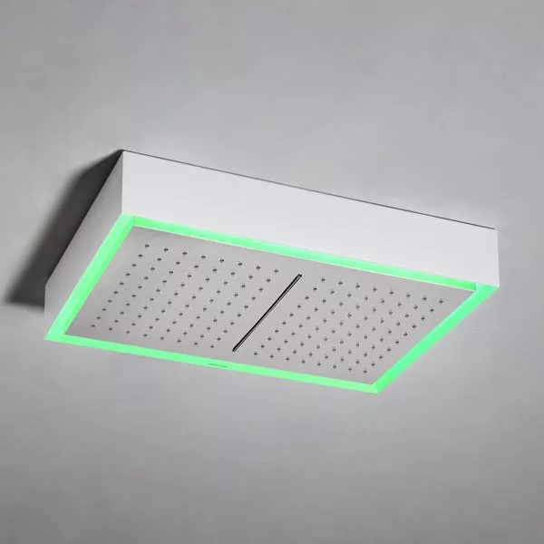 antoniolupi FMS20 Deckenkopfbrause, 52x35cm mit LED-Beleuchtung, weiß/weiß-FMS20C_BL