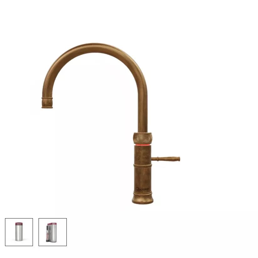 Quooker Classic Fusion Round Kalt- und Kochendwasserspender für Kaltwasseranschluss-22CFRPTNCUBE