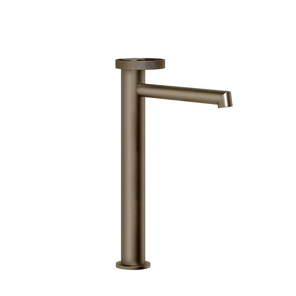 Gessi ANELLO Waschtisch-Einhebelmischer mit Auslauf zur Tischmontage, Ausladung: 174mm, hohe Version, ohne Ablaufgarnitur, 3/8 Anschluss, coffee bronze gebürstet PVD - 63306761
