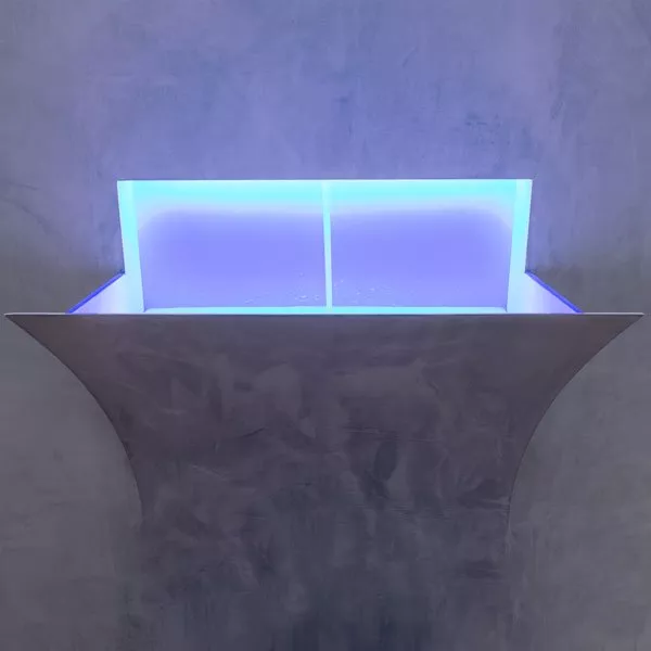 antoniolupi STRAPPOXL Wandeinbaubecken, 92,8x51,3x101,4cm, mit LED-Beleuchtung, weiß matt-STRAPPOXLL