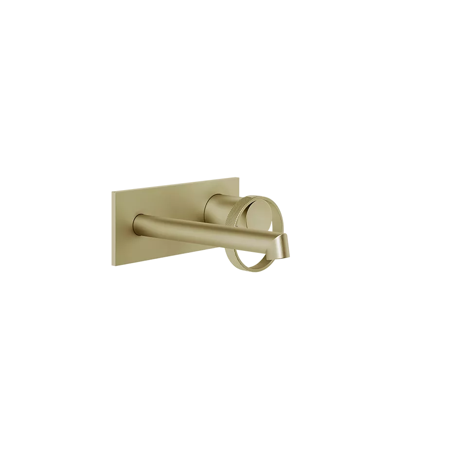 Gessi ANELLO Außenteil für Waschtisch-Einhebelmischer mit Auslauf zur Wandmontage, Ausladung: 130-160mm, mit rechteckiger Platte, ohne Ablaufgarnitur, messing gebürstet PVD - 63388727 Gessi ANELLO Außenteil für Waschtisch-Einhebelmischer mit Auslauf zur Wandmontage, Ausladung: 130-160mm, mit rechteckiger Platte, ohne Ablaufgarnitur, messing gebürstet PVD - 63388727