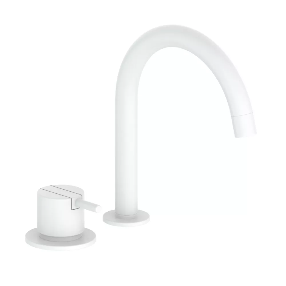 vola 590G Einhebelmischer ohne Ablaufgarnitur, Ausladung:140mm, Hebel:25mm, weiß matt-590G-28