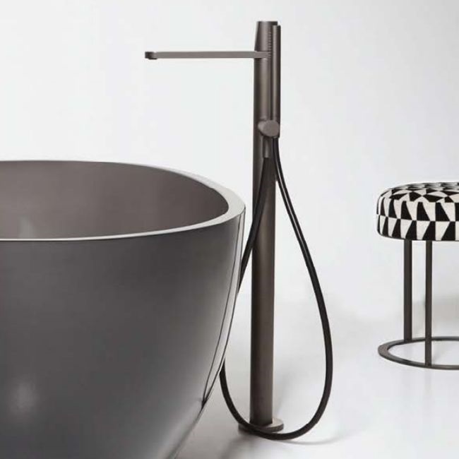 antoniolupi INDIGO ND 903 freistehender Badewannen-Eingriffmischer mit Stabhandbrause, H:860mm-ND903LU-P