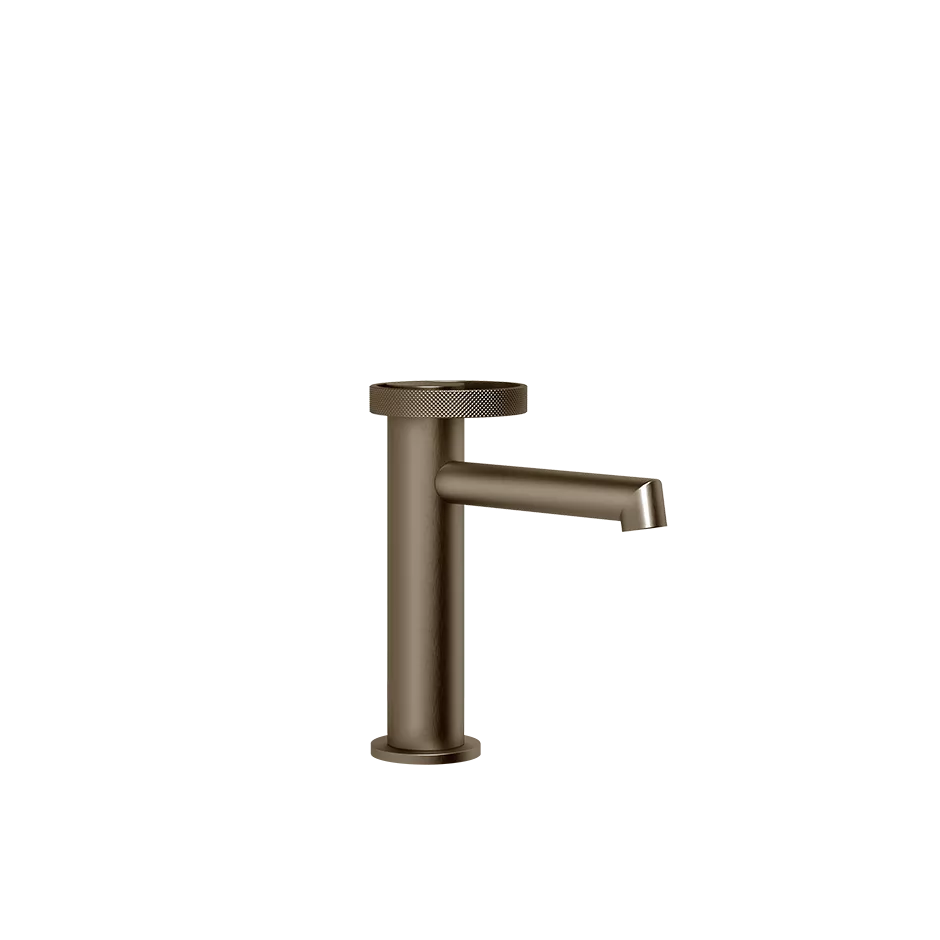 Gessi ANELLO Waschtisch-Einhebelmischer mit Auslauf zur Tischmontage, Ausladung: 128mm, ohne Ablaufgarnitur, 3/8 Anschluss, coffee bronze gebürstet PVD - 63302761