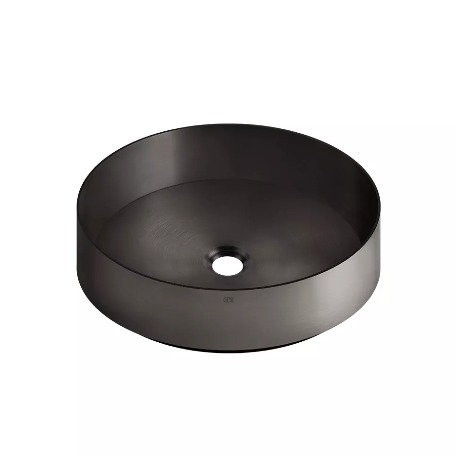 Gessi 316 rundes Aufsatzbecken ohne Überlauf aus Edelstahl, Durchmesser: 40cm, Höhe: 12,5cm, passendes Ablaufventil 54599 separat bestellbar, metall schwarz gebürstet PVD - 54601707 Gessi 316 rundes Aufsatzbecken ohne Überlauf aus Edelstahl, Durchmesser: 40cm, Höhe: 12,5cm, passendes Ablaufventil 54599 separat bestellbar, metall schwarz gebürstet PVD - 54601707