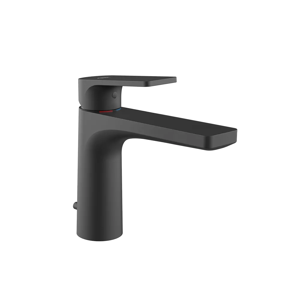 Gessi VIA BIGLI Waschtisch-Einhebelmischer mit Auslauf zur Tischmontage, Ausladung: 140mm, mit Ablaufgarnitur, 3/8 Anschluss, schwarz matt - 62003299 Gessi VIA BIGLI Waschtisch-Einhebelmischer mit Auslauf zur Tischmontage, Ausladung: 140mm, mit Ablaufgarnitur, 3/8 Anschluss, schwarz matt - 62003299