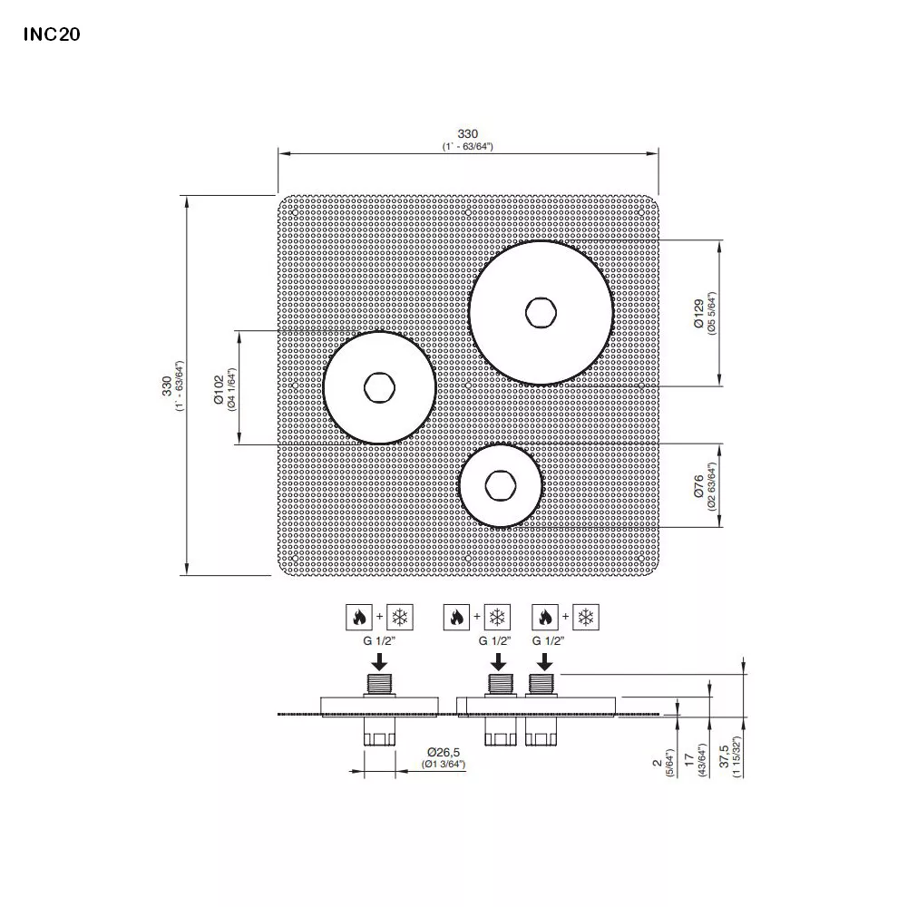 cea Unterputz-Einbauteil-INC20