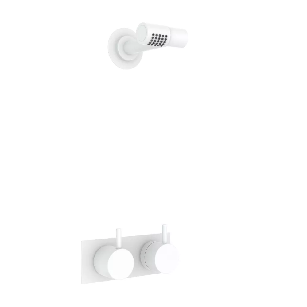vola 5282 Unterputz-Brause-Thermostat mit Mengenregulierung, Hebel:25mm, weiß matt-5282-28