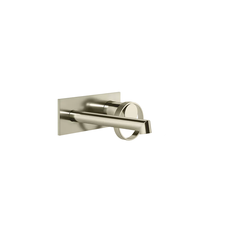 Gessi ANELLO Außenteil für Waschtisch-Einhebelmischer mit Auslauf zur Wandmontage, Ausladung: 130-160mm, mit rechteckiger Platte, ohne Ablaufgarnitur, nickel PVD - 63388720 Gessi ANELLO Außenteil für Waschtisch-Einhebelmischer mit Auslauf zur Wandmontage, Ausladung: 130-160mm, mit rechteckiger Platte, ohne Ablaufgarnitur, nickel PVD - 63388720