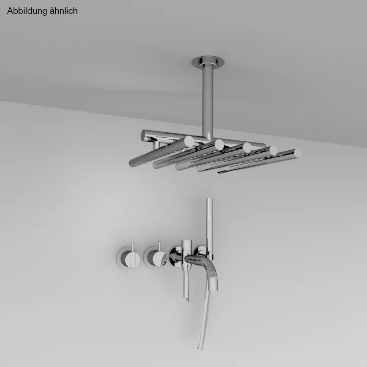 vola 2441DT8-051A UP-Wannen-Einhebelmischer mit 2-Wege-Umstellung, Ausladung:200mm, Decken-Regenbrause 050A, Hebel:25mm, chrom-2441DT8-051A-16