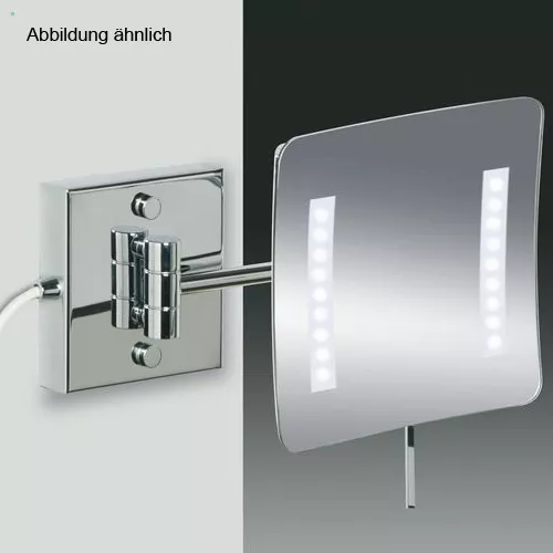 Windisch 99657/1 LED-Wandkosmetikspiegel, gold-99657/1O3X